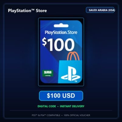 بطاقة بلايستيشن ستور سعودي 100 دولار
